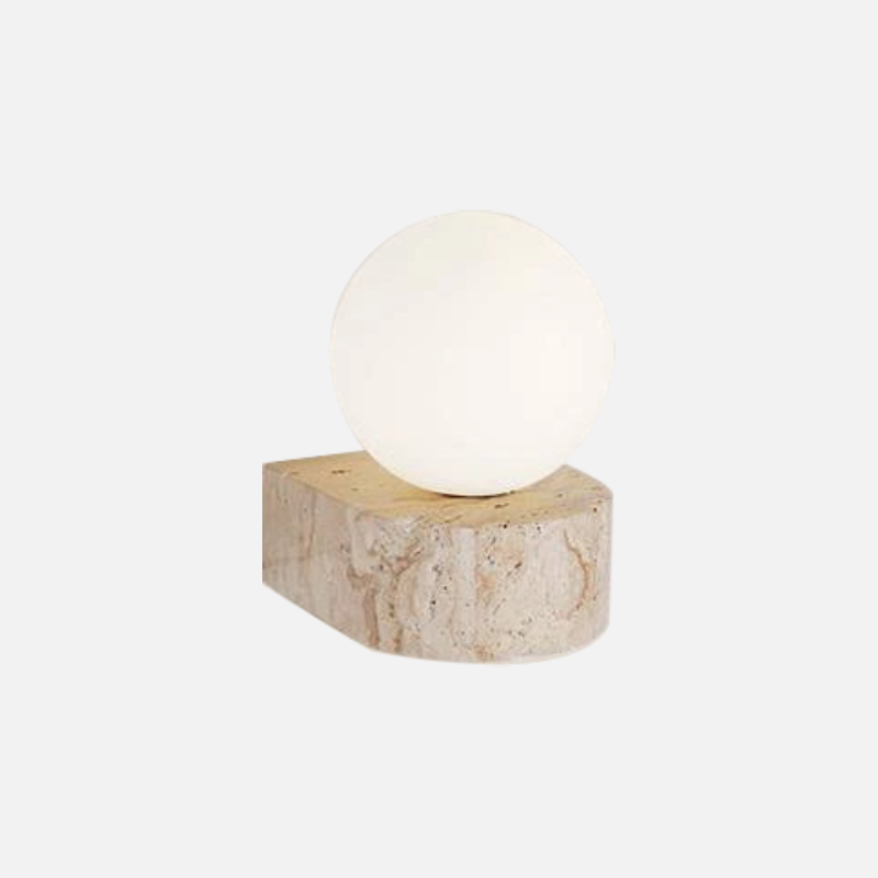 luna marble wall sconce LED light  travertine marble wall lamp