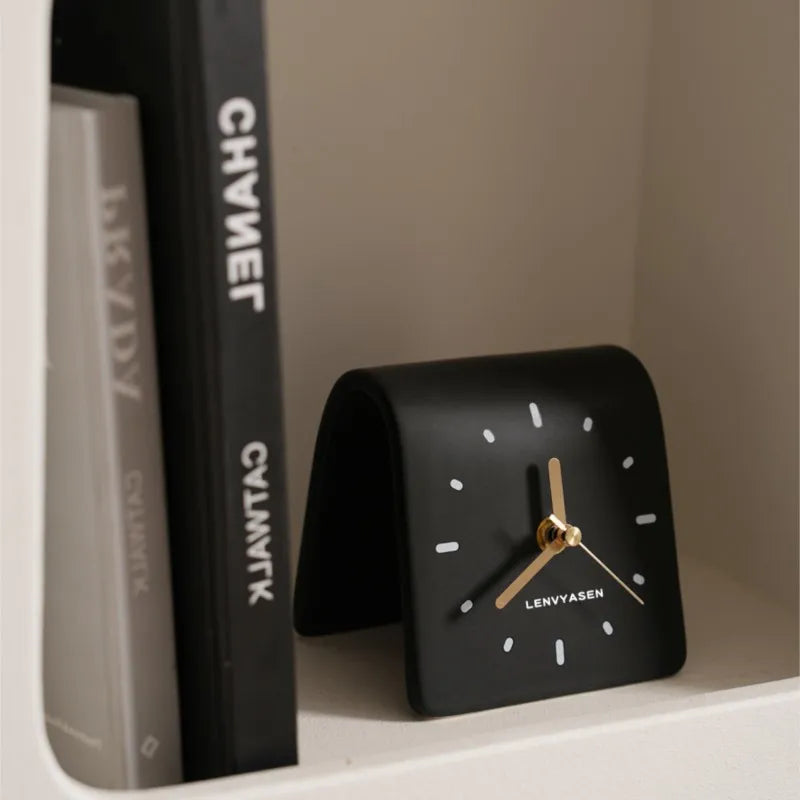 handmade ceramic desk clock minimalist needle clock