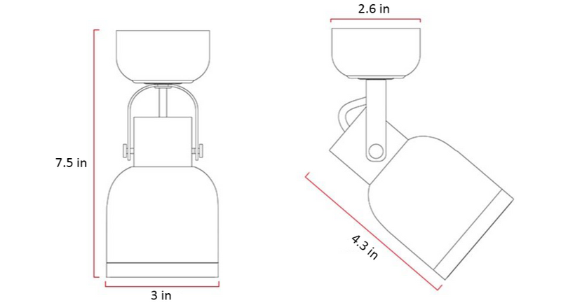 Adjustable Spotlight Measurements