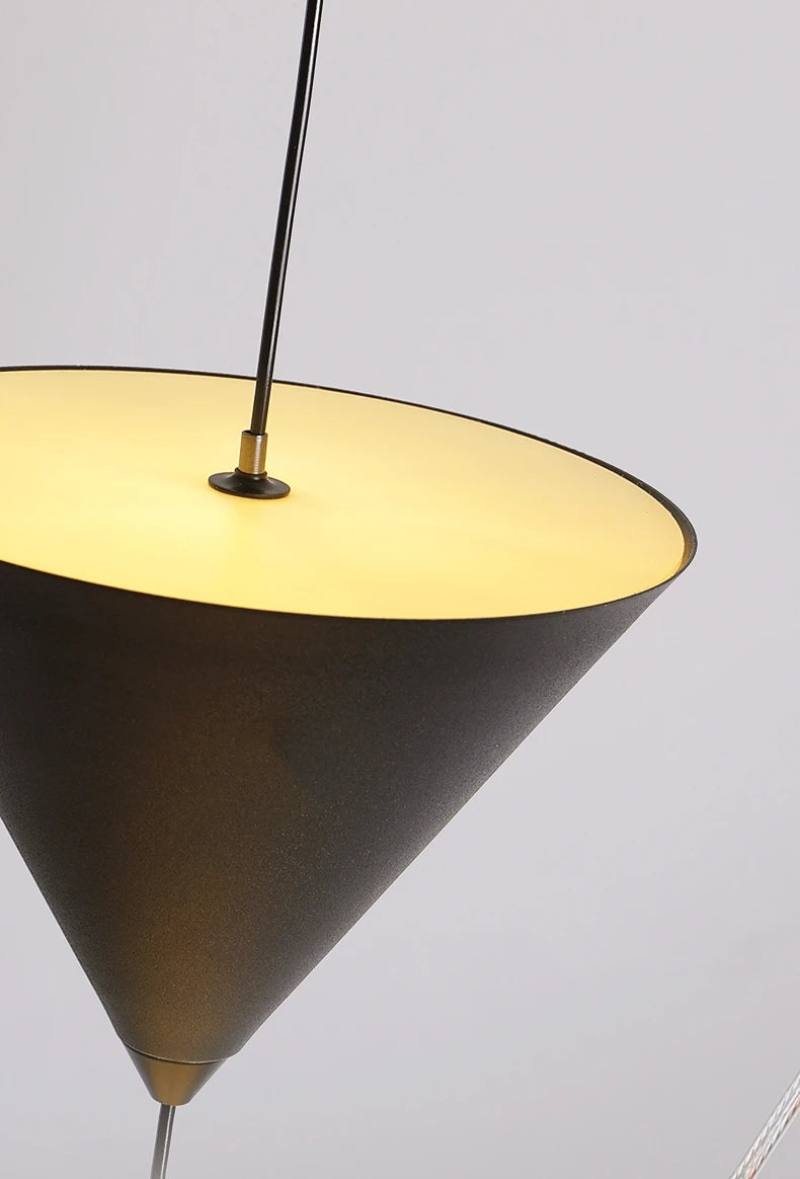 geometric double cone pendant lamp modern look elegant contemporary pendant light