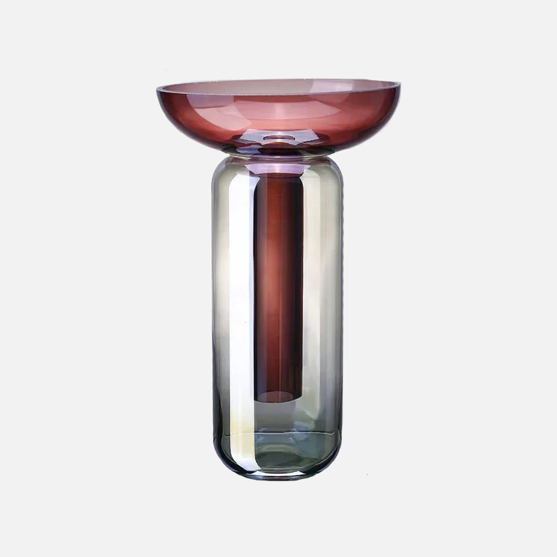 Modern minimalist colored glass vase