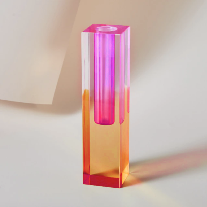 Modern Prism Acrylic Vase & Desktop Organizer