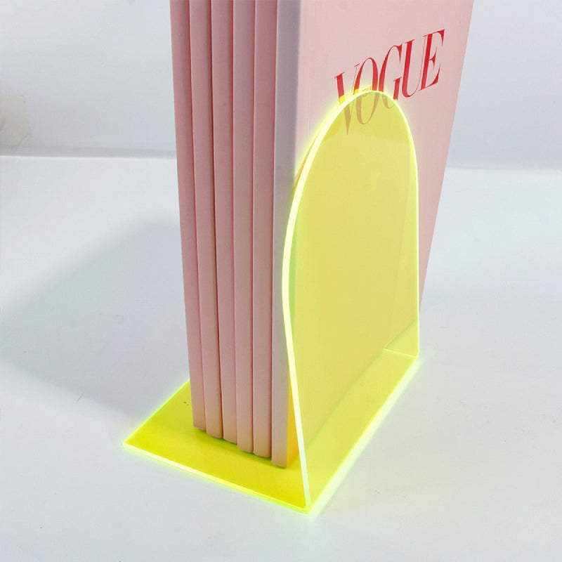 Neon Acrylic Bookends