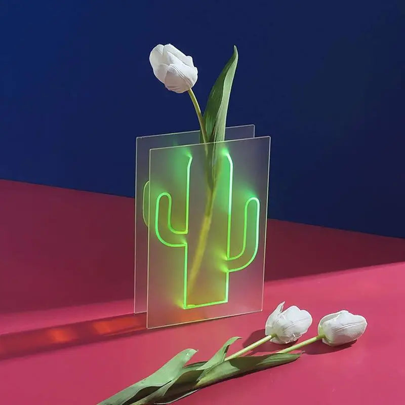 Transparent Acrylic Cactus Vase