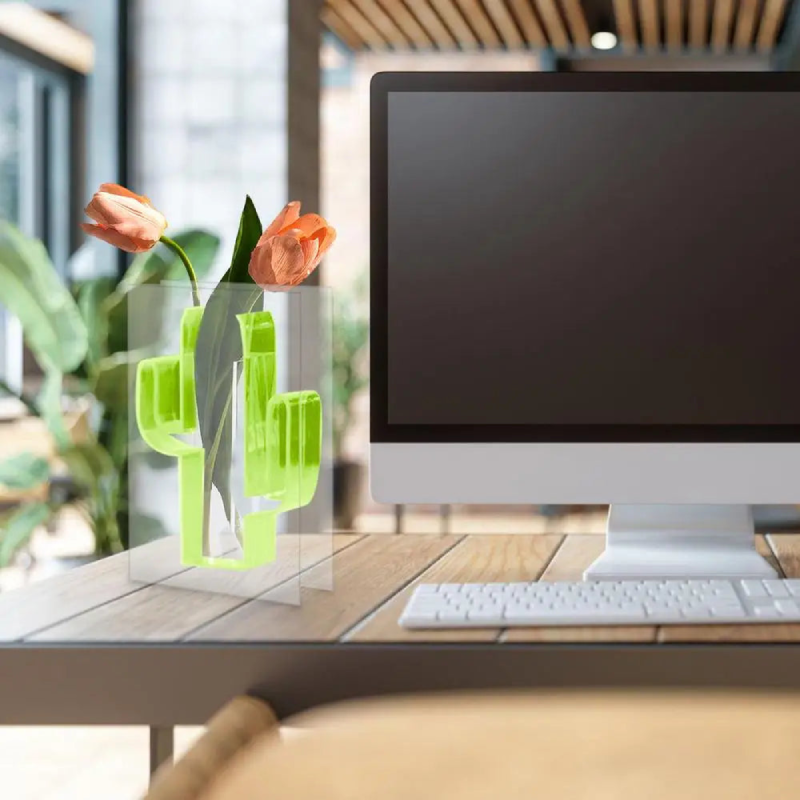 Transparent Acrylic Cactus Vase