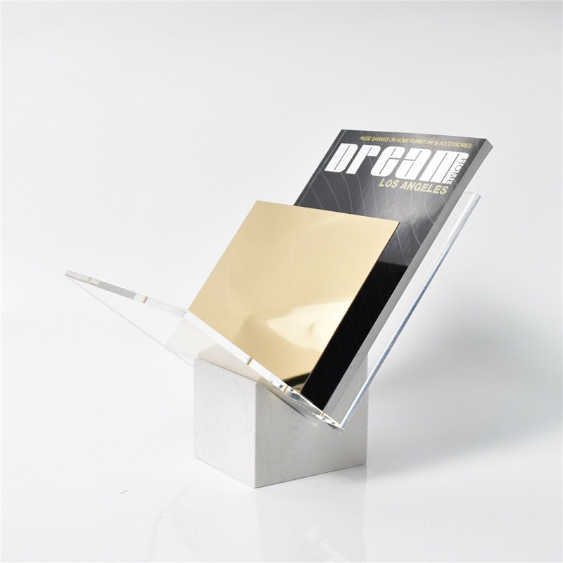 Omar Marble Magazine Holder & Organizer