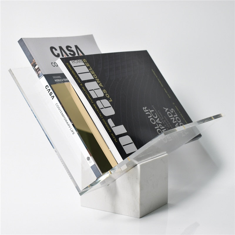 Omar Marble Magazine Holder & Organizer