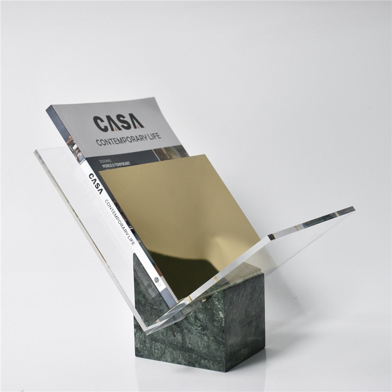 Omar Marble Magazine Holder & Organizer