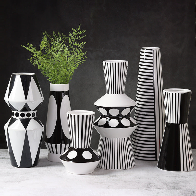 Optic Decor Ceramic Porcelain Vases - Final Sale