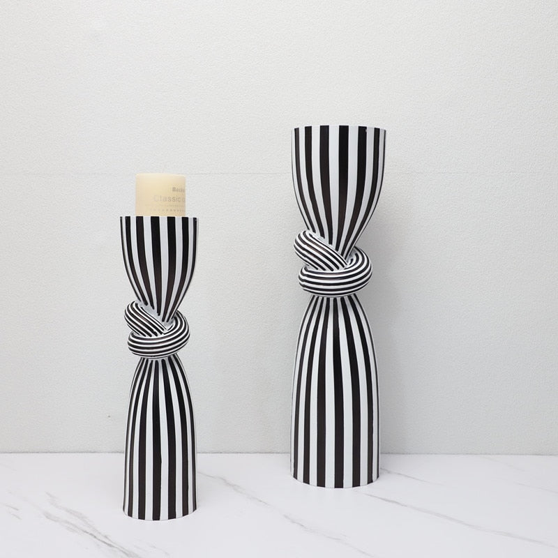 Optic Knot Stripe Candle Holder