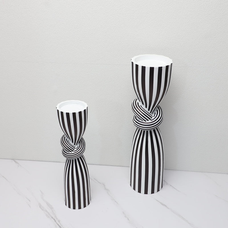 Optic Knot Stripe Candle Holder