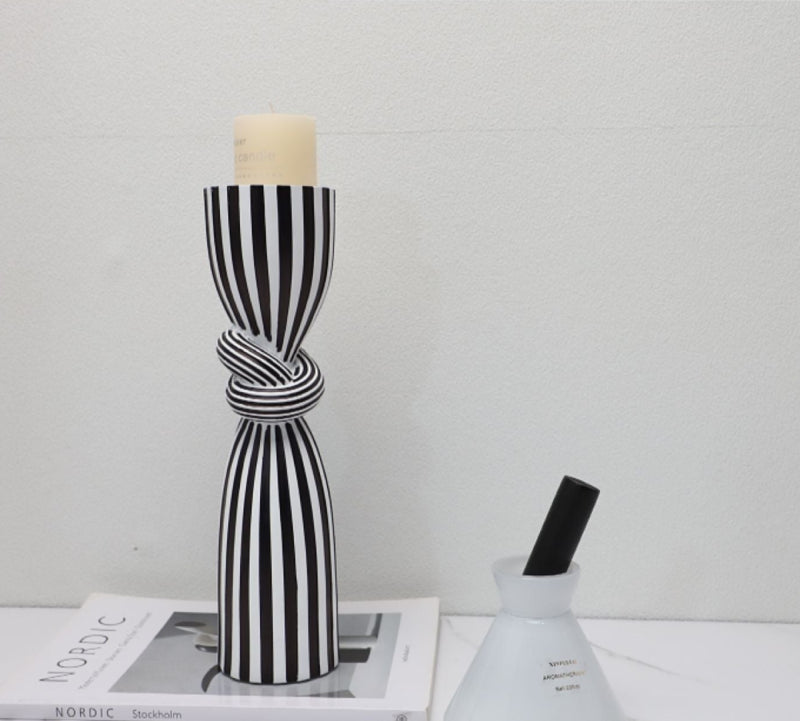 Optic Knot Stripe Candle Holder