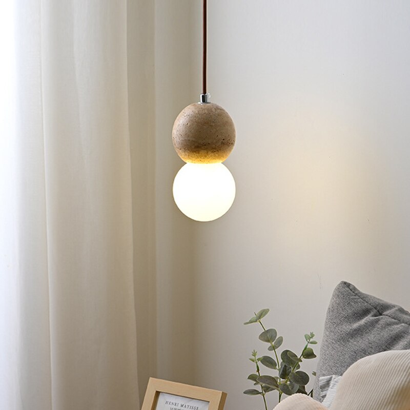 Ora Stone Globe LED Pendant Lamp