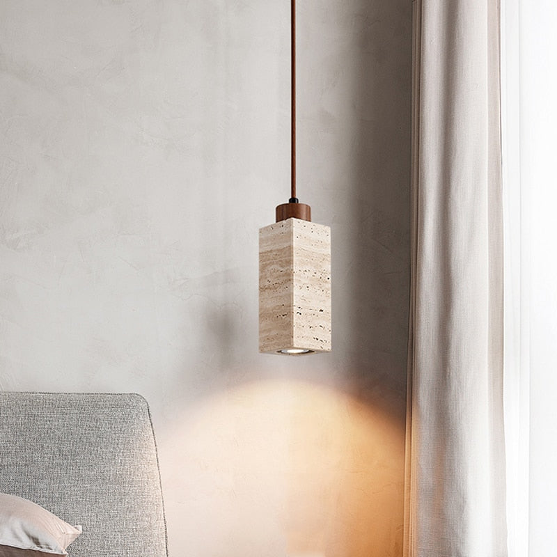 Yellow Marble Pendant Light