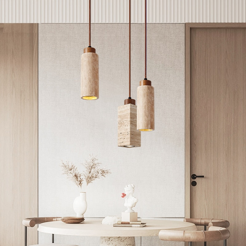 Yellow Marble Pendant Light