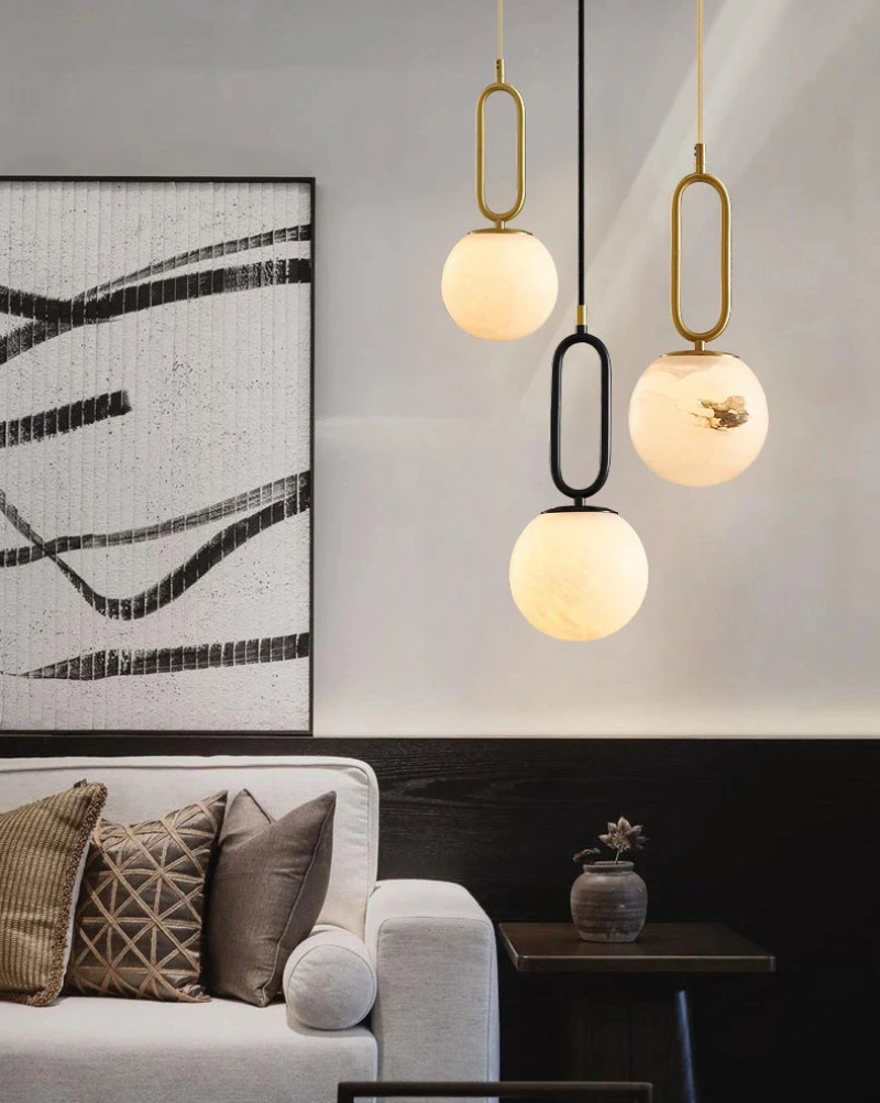 Ring Ball Mable Pendant Light Spherical Orb Industrial Pendant Light