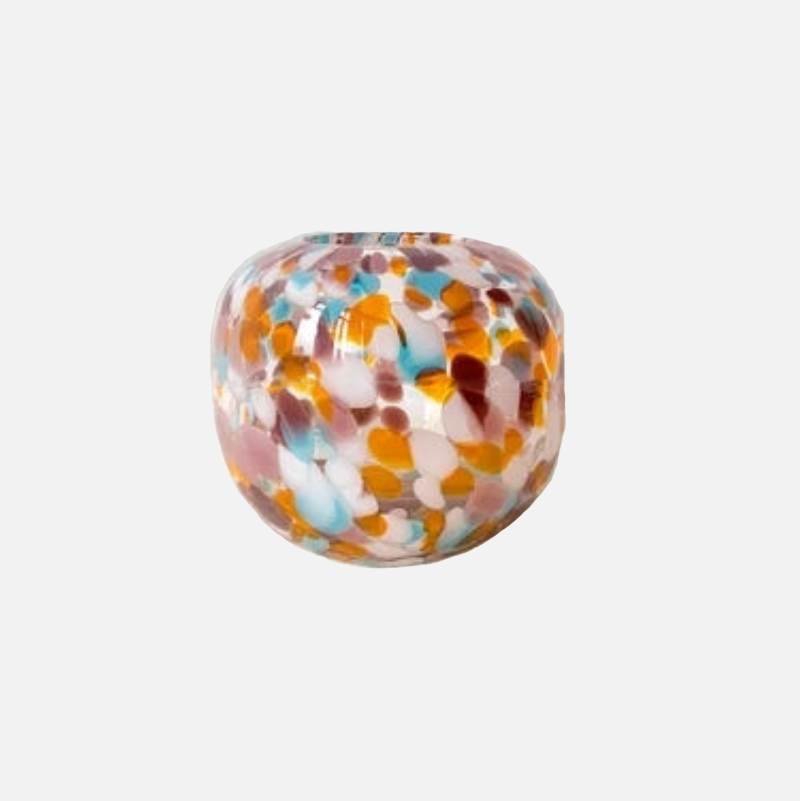 retro Murano glass color dot vase