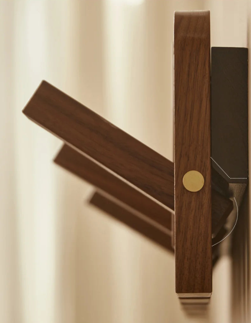 Walnut Wood Coat Rack 