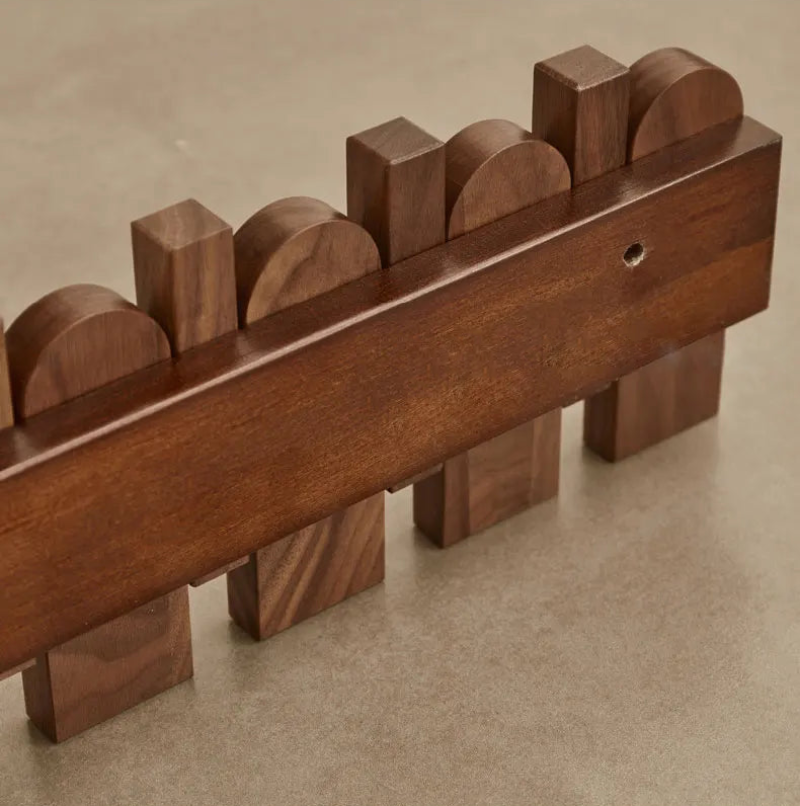 Walnut Wood Coat Rack 