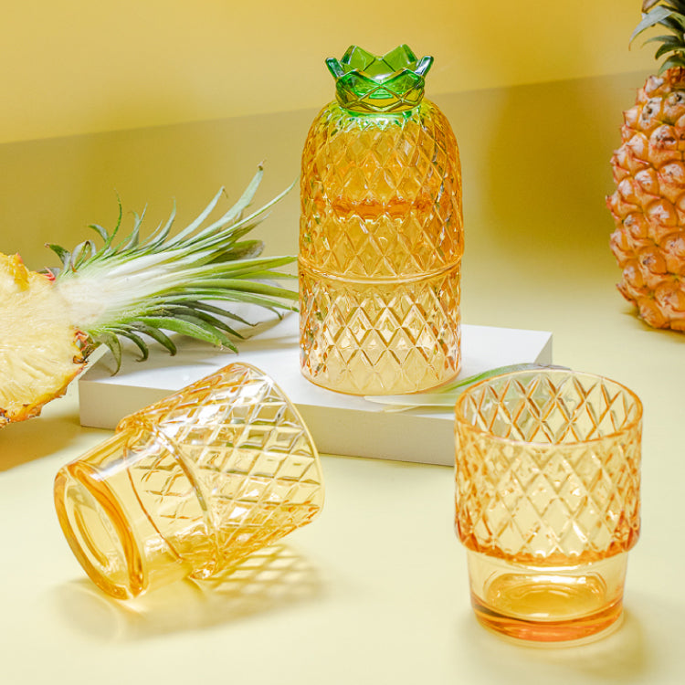 Pineapple Stackable Glass Cup Set