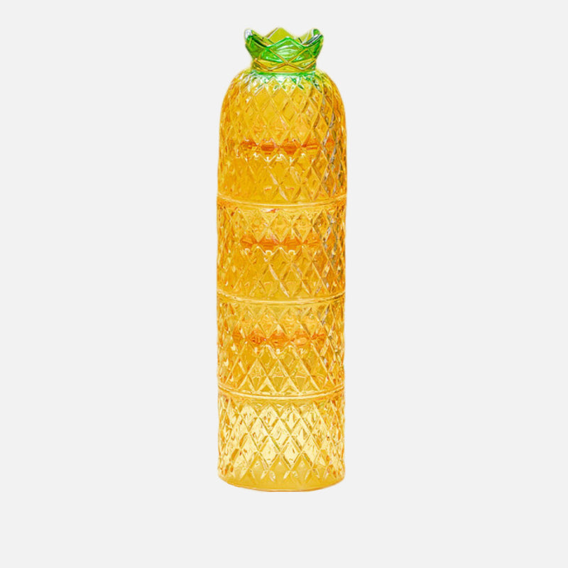 Pineapple Stackable Glass Cup Set