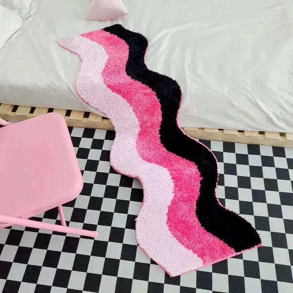 Tufting Black Pink Wave