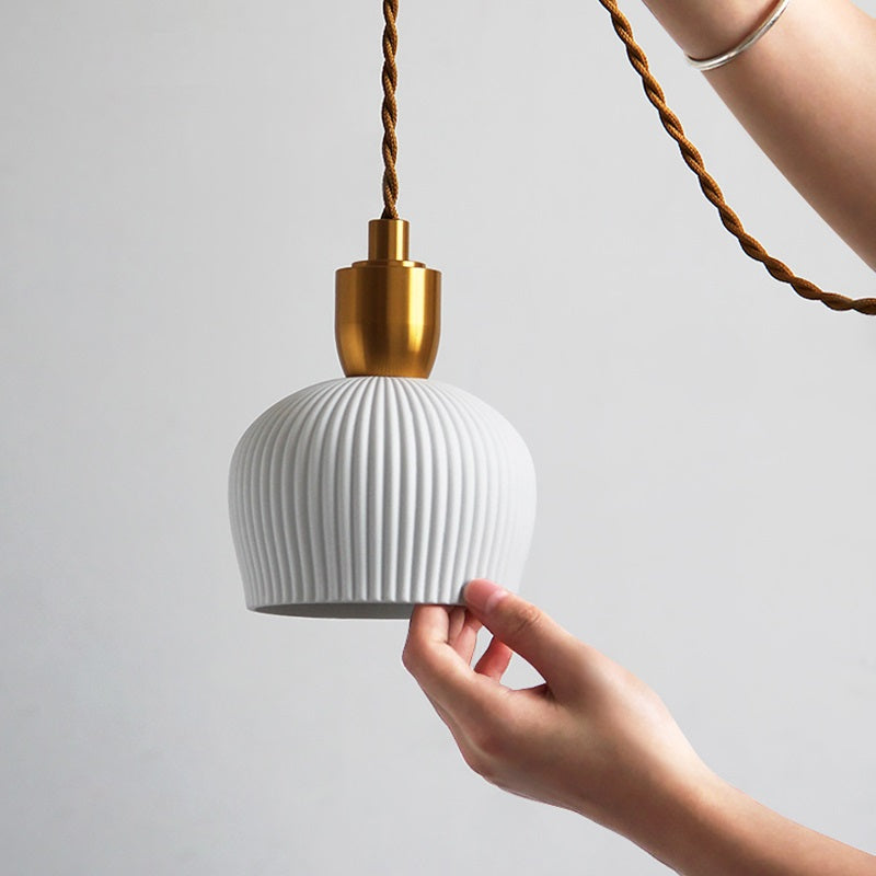 pleated pendant light