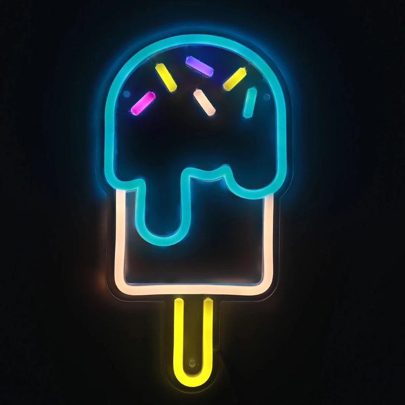 Ice Cream Popsicle Neon Light Party bedroom living room