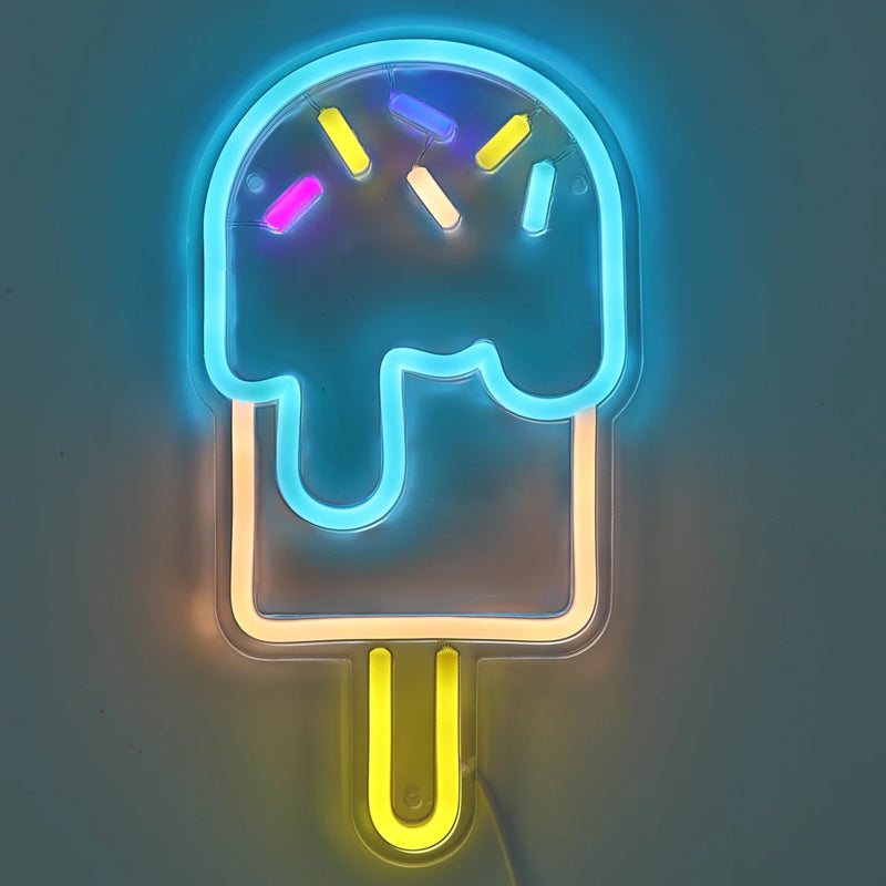 Ice Cream Popsicle Neon Light Party bedroom living room