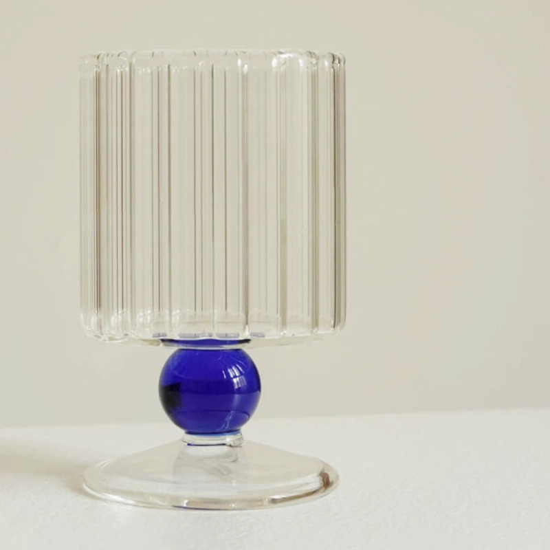 Ripple & Dot Glass Goblet