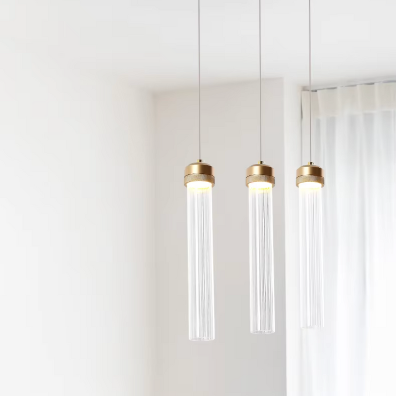 Ripple Drop Tube LED Pendant & Chandelier Light