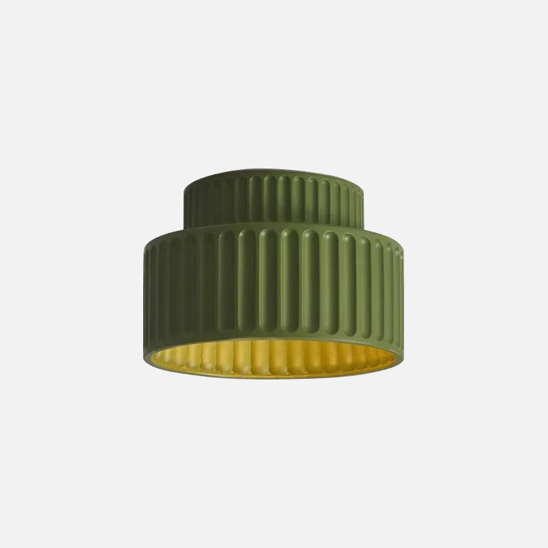 Mounted LED Ceiling Light Nordic style resin ceiling lamp ribbed design tricolor LED light