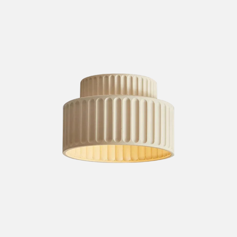 Mounted LED Ceiling Light Nordic style resin ceiling lamp ribbed design tricolor LED light