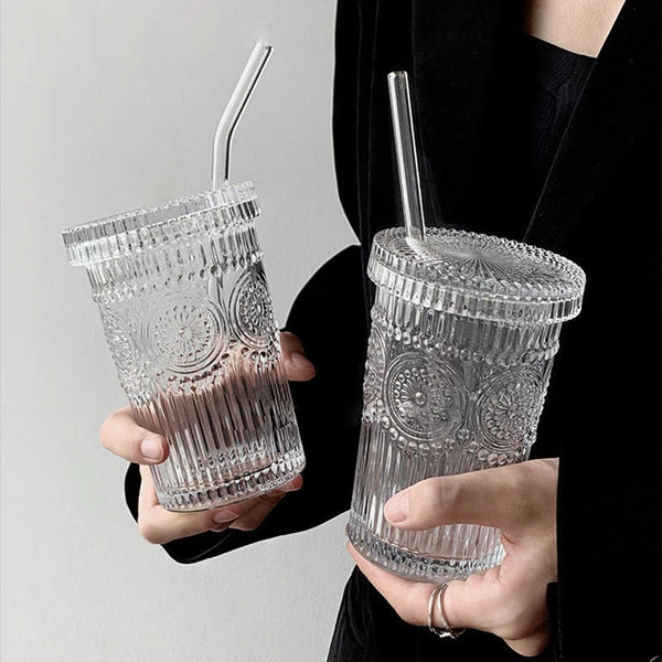 Ripple Portable Glass Cup & Straw Set