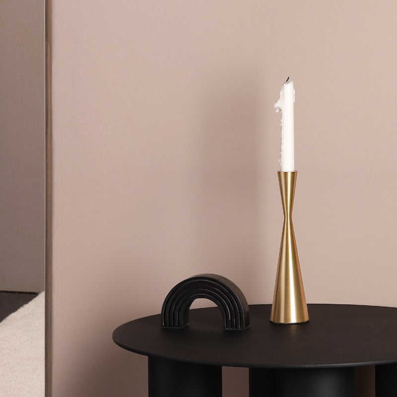 Brass Tower Retro Candle Holder - Final Sale