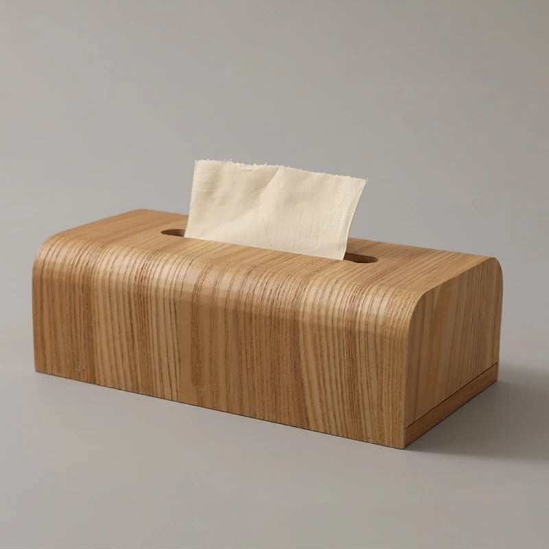 Walnut Wood Tissue Box Desktop Storage Box Wooden Tissue Case Home Ornament Napkin Holder