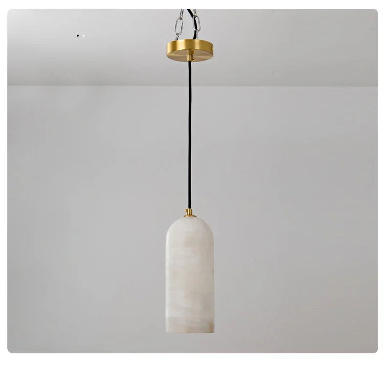 marble led pendant lamp cylindrical pendant light with adjustable cord