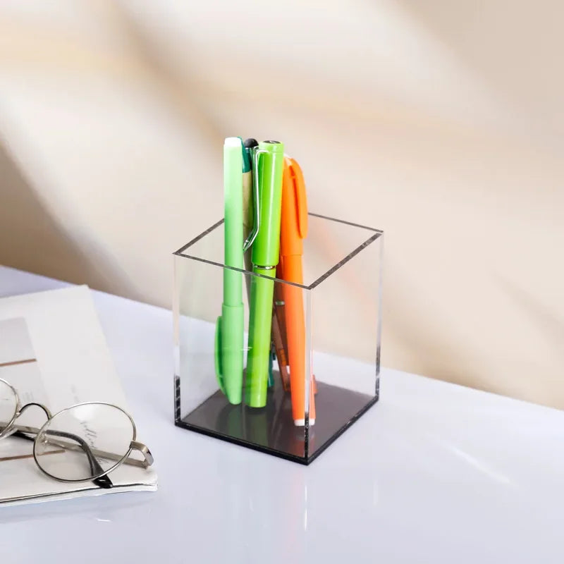 Transparent Color Acrylic Pen Holder desk organizer