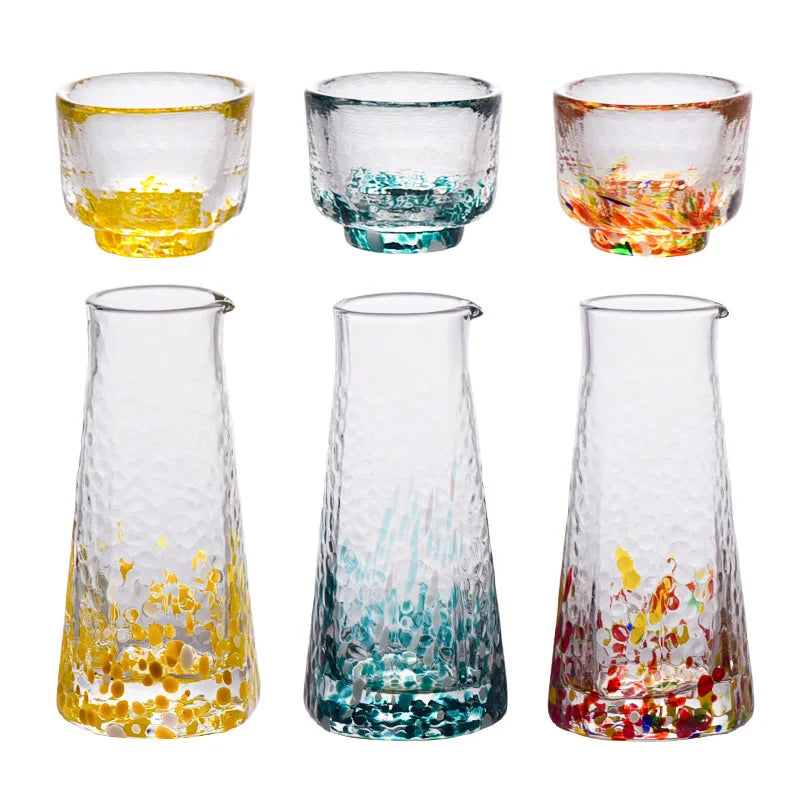 Crystal Sake Pot Shot Glass Set