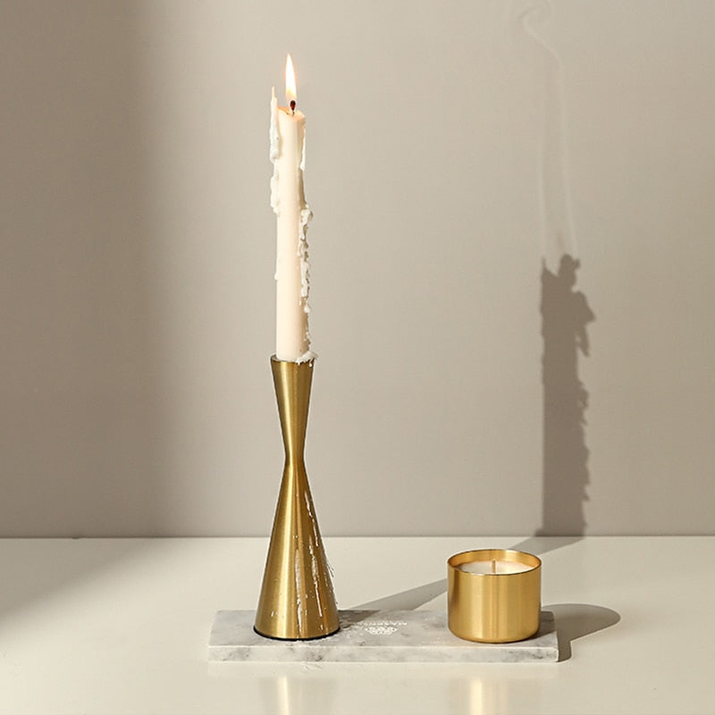 Brass Tower Retro Candle Holder - Final Sale