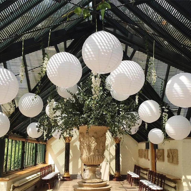 hanging paper lanterns with led lights party event lights