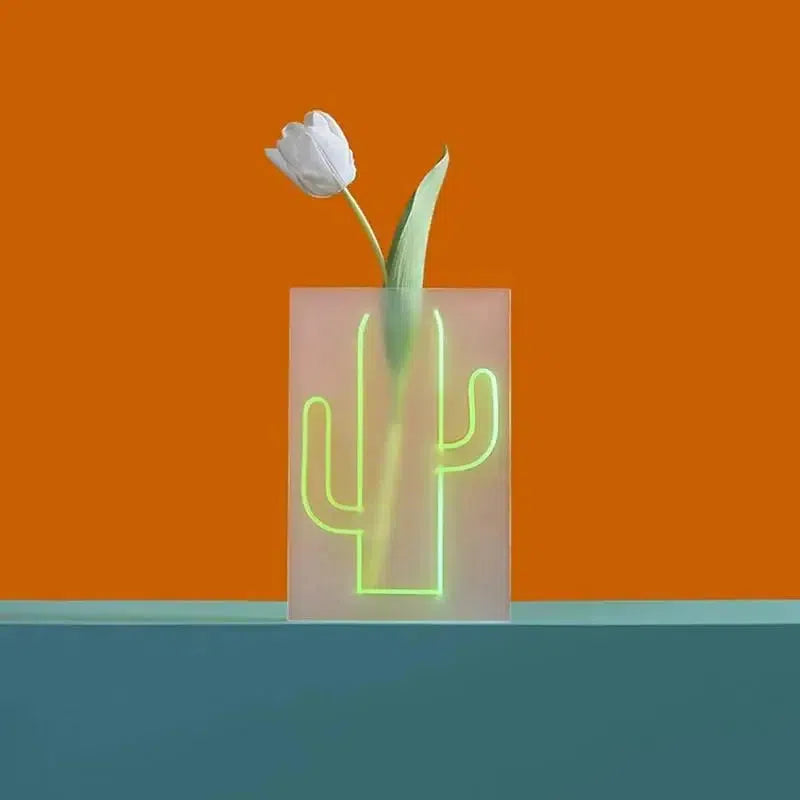 Transparent Acrylic Cactus Vase