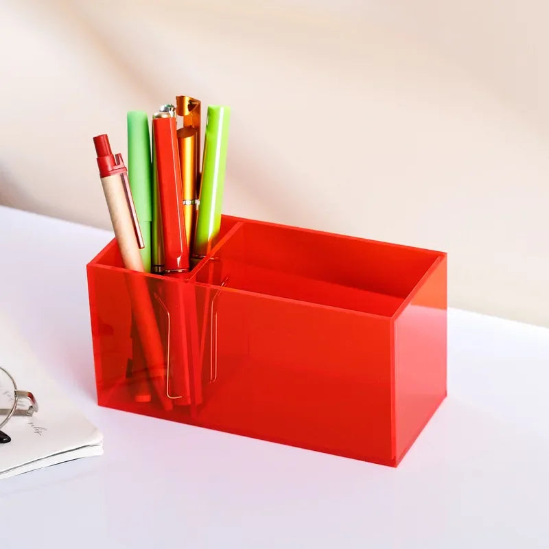 Transparent Color Acrylic Pen Holder desk organizer