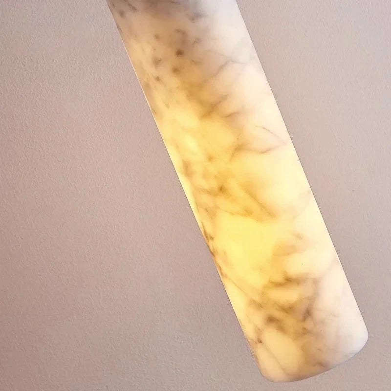 Opus marble LED pendant light cylinder marble lamp 