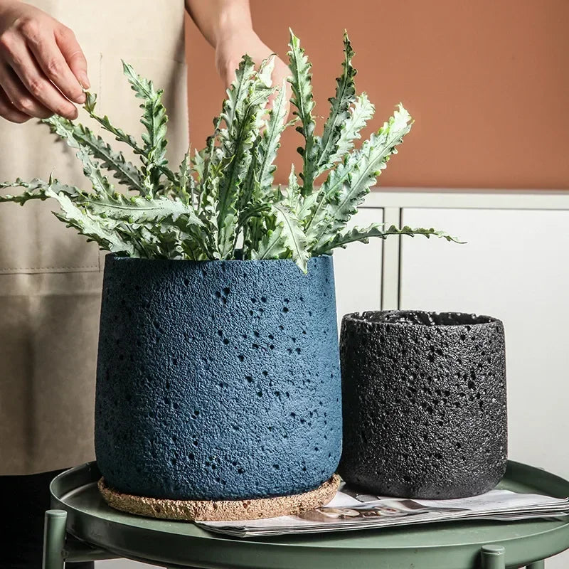 Modern Perforated Cement Flower Pot