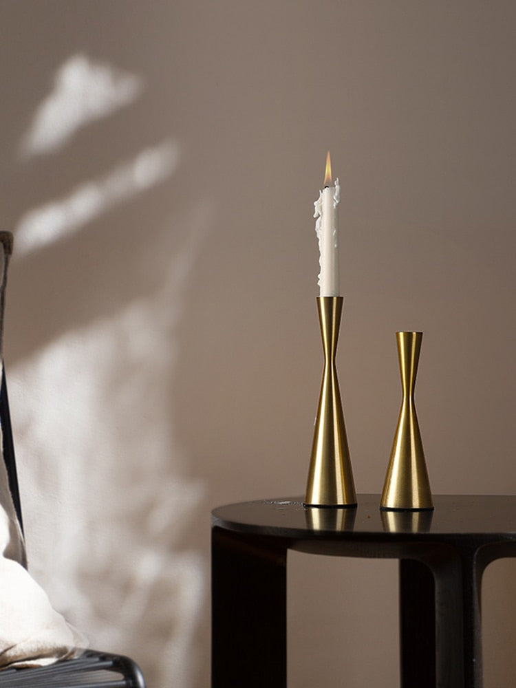 Brass Tower Retro Candle Holder - Final Sale