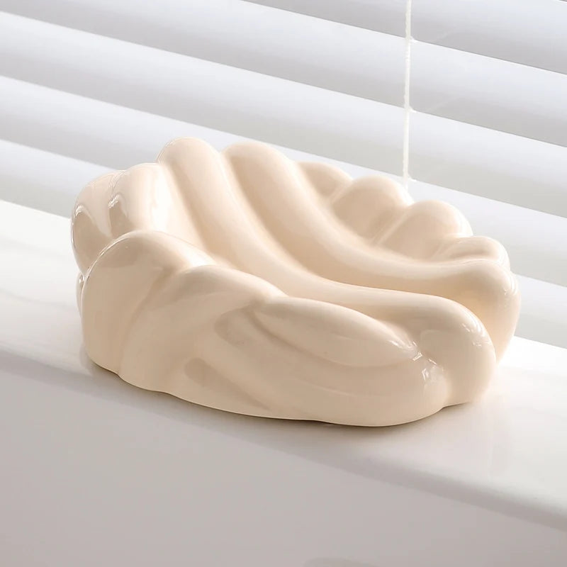 Grooves Ceramic Soap Box