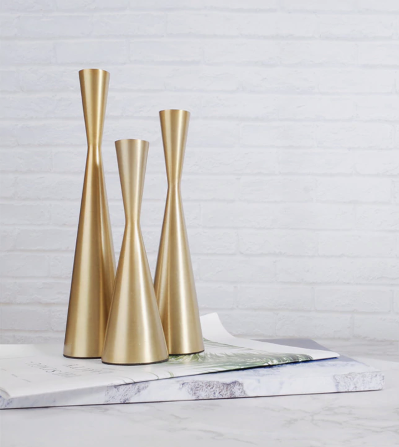 Brass Tower Retro Candle Holders