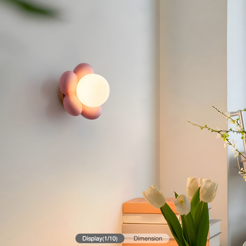 Flower Globe LED Wall Light