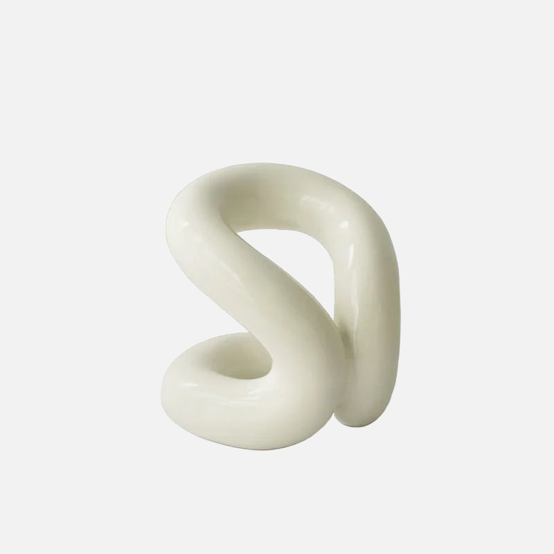 sculpted knot ceramic holder for vanity, bathroom and home decor